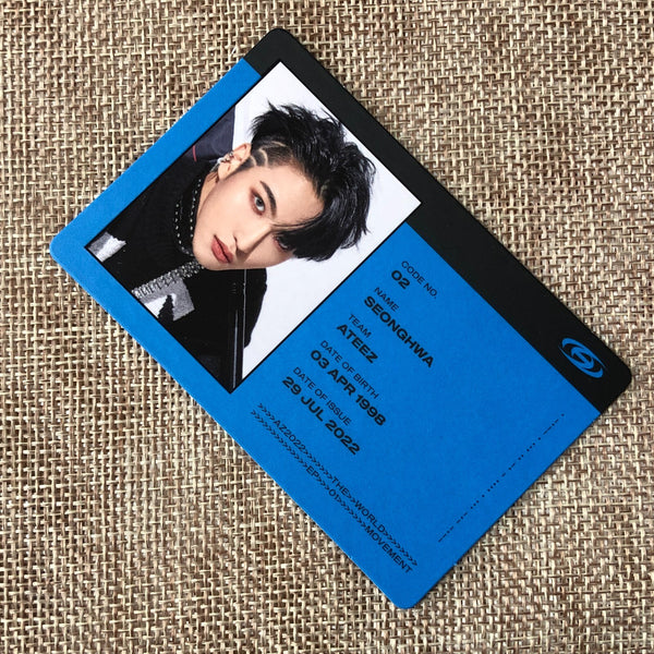 ATEEZ SEONGHWA [THE WORLD EP.1 : MOVEMENT] Official ID Card Photocard, A Ver.