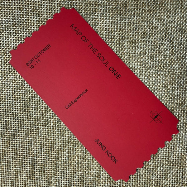 BTS JUNGKOOK [Map of the Soul ON:E DVD] Official Hologram Ticket Photocard /+G