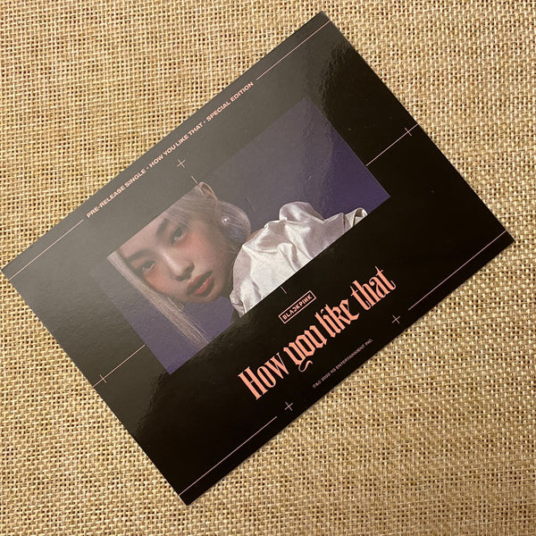 BLACKPINK JENNIE #2 [How You Like That] Official Postcard Photocard / New / Gift