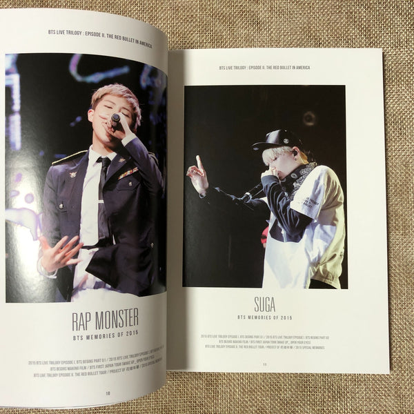 BTS [ Memories of 2015 ] Official DVD Region 1,3,4,5,6 + Photobook / EN