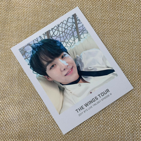BTS SUGA [WINGS Tour 2017 Trilogy Ticket Album] Official Polaroid Photocard /+G