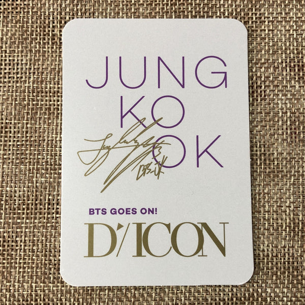 BTS JUNGKOOK #5 [DICON BTS goes on Deluxe Ver.] Official Photocard / New / Gift
