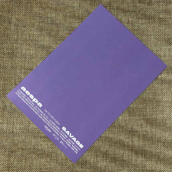 AESPA KARINA [ SAVAGE ] Official Postcard, 1st Mii / New / Gift