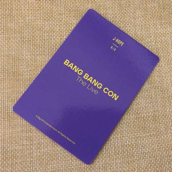 BTS J-HOPE 8/8 [ BANG BANG CON The Live ] Official Mini Photocard / New / Gift