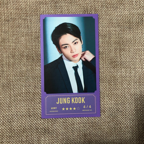 BTS JUNGKOOK 4/4 [BANG BANG CON The Live] Official Message Photo Photocard New/G