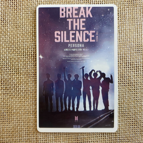 BTS GROUP #02 [Break The Silence Movie] Official Photo Ticket Photocard, CGV /+G