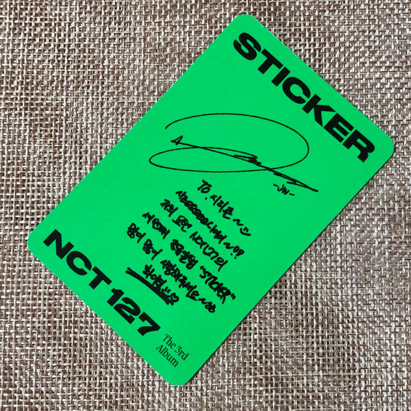 NCT 127 JUNGWOO [ STICKER ] Official AR Photocard, Jewel Case Ver. / New / Gift