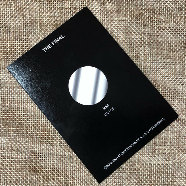 BTS RM 6/6 [ The Wings Tour Final Concert ] Official Mini Photocard / New / Gift