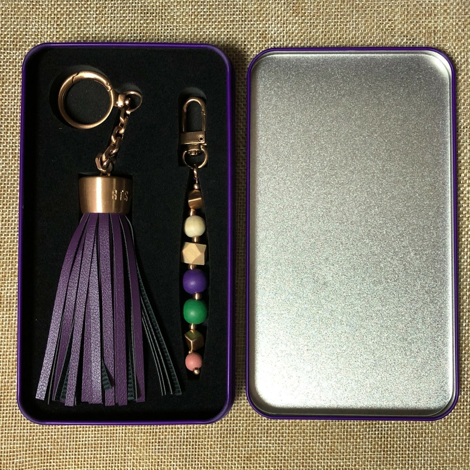 BTS #1 [Starbucks Korea] Official MD Purple Tassel Keychain Keyring / New / Gift