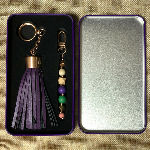BTS #1 [Starbucks Korea] Official MD Purple Tassel Keychain Keyring / New / Gift