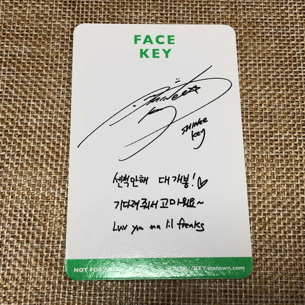 SHINEE KEY #1 [ FACE ] Official Photocard, 1st Mini Album / New, Rare / Gift