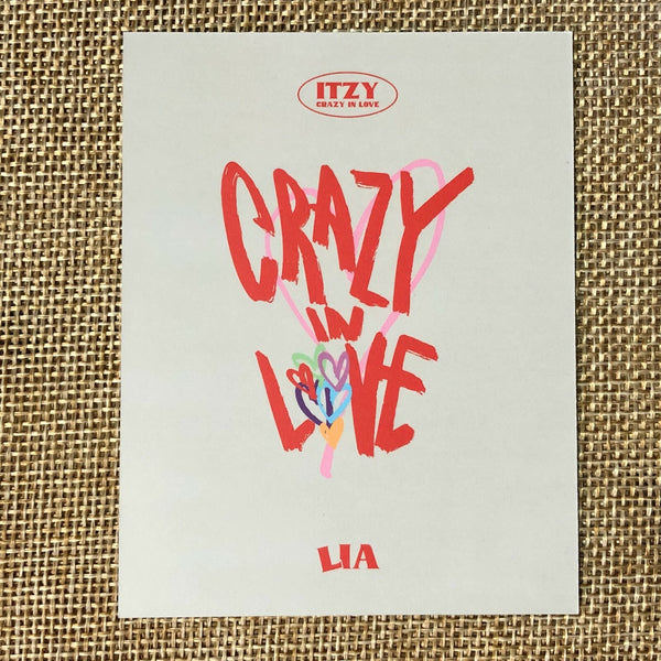 ITZY LIA #2 [CRAZY IN LOVE] Official Polaroid Photocard, 1st Album / New / Gift