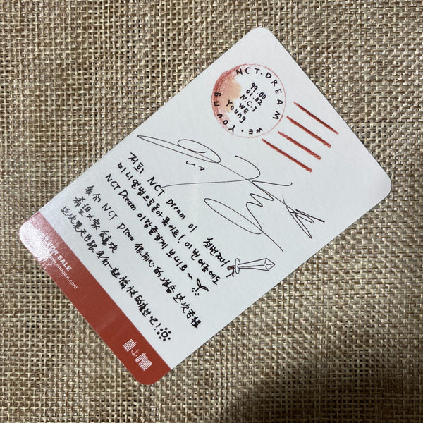 NCT Dream Renjun [ We Young ] Official Photocard, 1st Mini / New, Rare / Gift