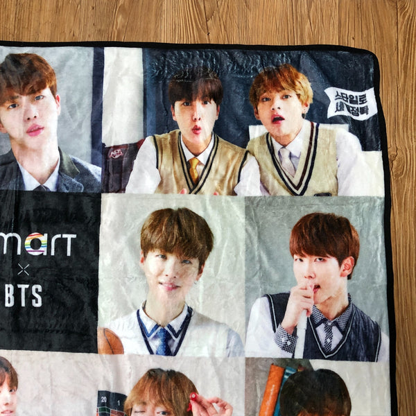 BTS GROUP [BTS X Smart Uniform] Promotional Official Blanket / New, Rare / Gift