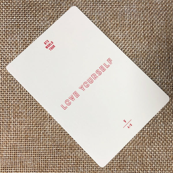 BTS V 4/8 [ Love Yourself World Tour ] Official Mini Photocard / New / Gift