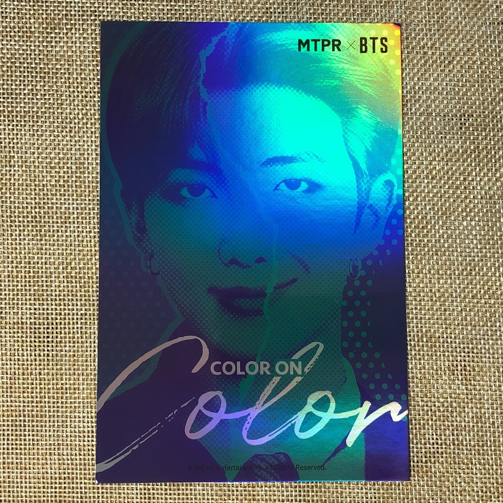 BTS RM [ MTPR Contact Lens ] Official Hologram Postcard, Limited / New / Gift