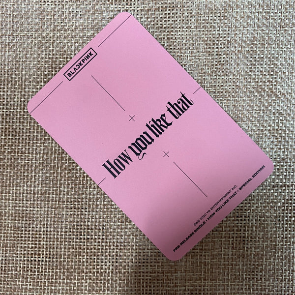 BLACKPINK JISOO #2 [How You Like That] Official POB Photocard, Pink / New / Gift