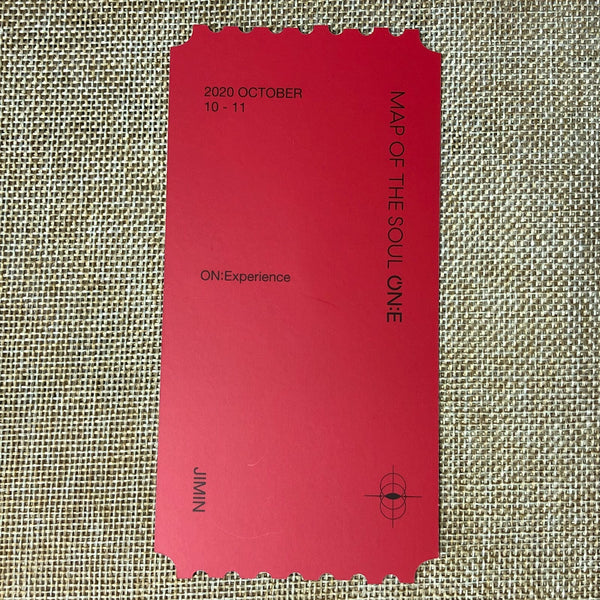 BTS JIMIN [ Map of the Soul ON:E DVD ] Hologram Ticket Photocard / New / Gift