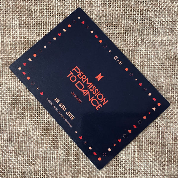 BTS GROUP 1/1 [PTD PERMISSION TO DANCE ON STAGE] Official Mini Photocard / Gift