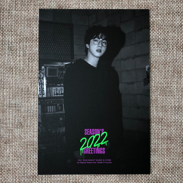 BTS JIN [ 2022 Season's Greetings ] Official Postcard / New / Gift