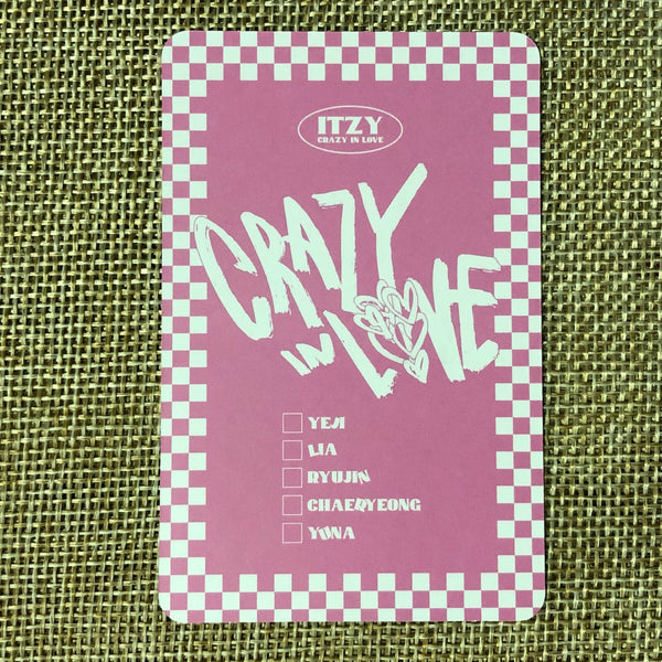 ITZY LIA #3 [ CRAZY IN LOVE ] Official Photocard, 1st Album / New / Gift