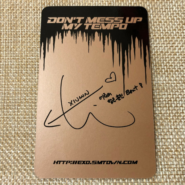 EXO XIUMIN [Don't mess up My Tempo] Official Photocard, Andante 5th Album / Gift