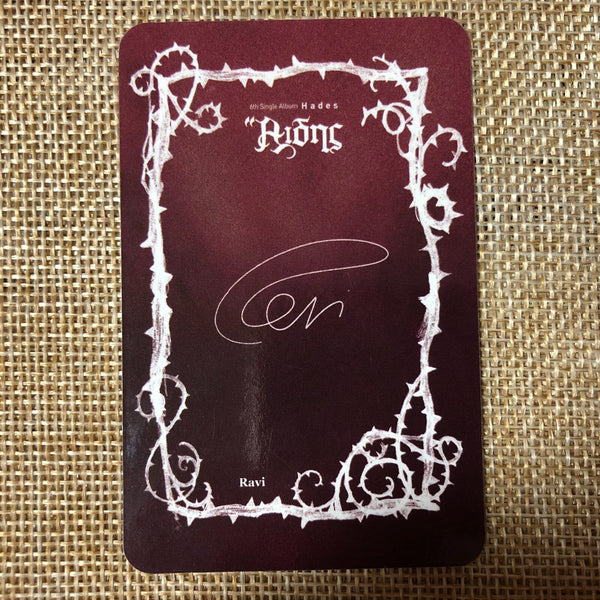 VIXX RAVI [ HADES ] Official Photocard, 6th Single Album / New, Rare / Gift