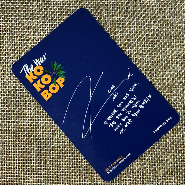 EXO KAI #2 [ The War KOKOBOP ] Official Photocard, 4th Album / New / Gift