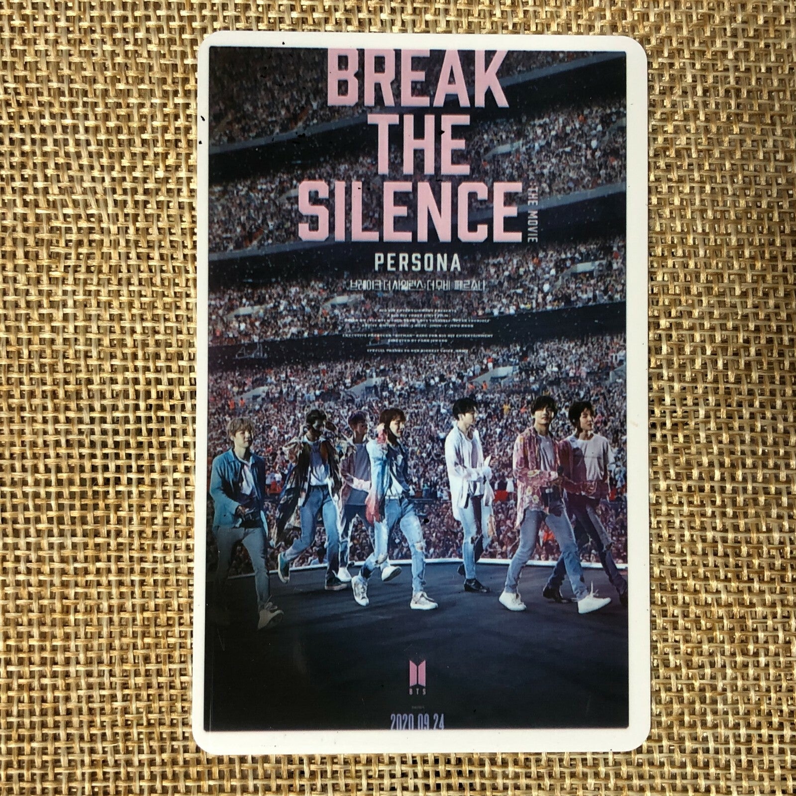 BTS GROUP #2 [Break The Silence Movie] Official Ticket Photocard Photo / Gift