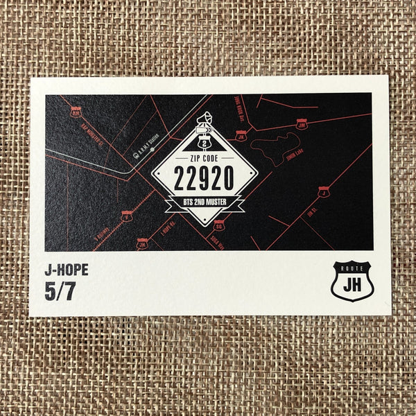 BTS J-HOPE 5/7 [ ARMY 2nd Muster ZIP CODE 22920 Official Mini Photocard ] NEW/+G