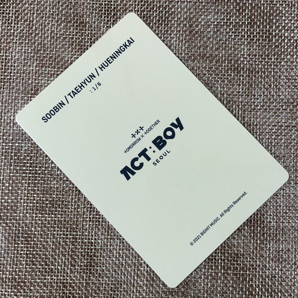 TXT UNIT SOOBIN TAEHYUN 1/6 [ACT : BOY SEOUL] Official Mini Photocard / Gift