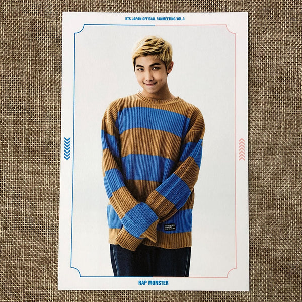 BTS RM [ JAPAN OFFICIAL FANMEETING VOL.3 ] Postcard Set / New / Gift