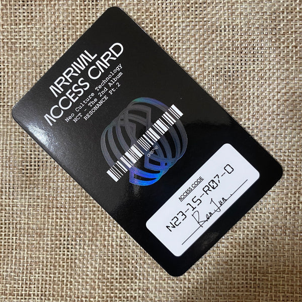 NCT 2020 Renjun [RESONANCE Pt.2] Official Photocard, Arrival Access Card / Gift