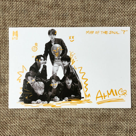 BTS GROUP [ Map Of The Soul 7 ] Official Postcard / New / Gift