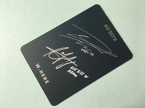 Nu'est ARON JR [ W.here ] Official Photocard, Album Portrait / New / Gift