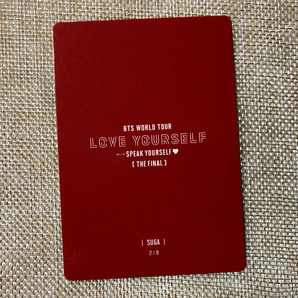 BTS SUGA 2/8 [ Speak Yourself The Final ] Official Mini Photocard / New / Gift