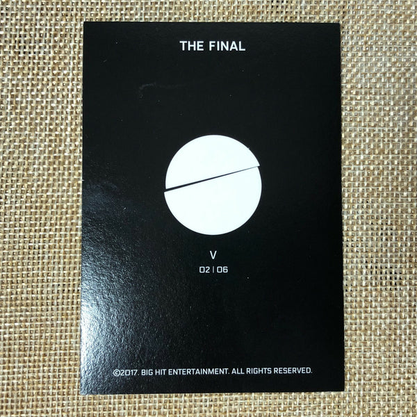 BTS V 2/6 [ The Wings Tour Final Concert ] Official Mini Photocard / New / Gift