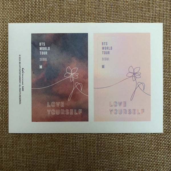 BTS [Love Yourself World Tour Seoul DVD] Official 4 Sticker Set, Pre-O / Gift