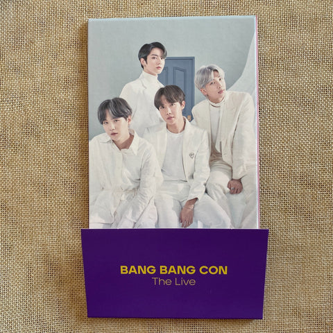 BTS GROUP [2020 BANG BANG CON The Live] Official 2 Sided Photo / New, Rare /+G
