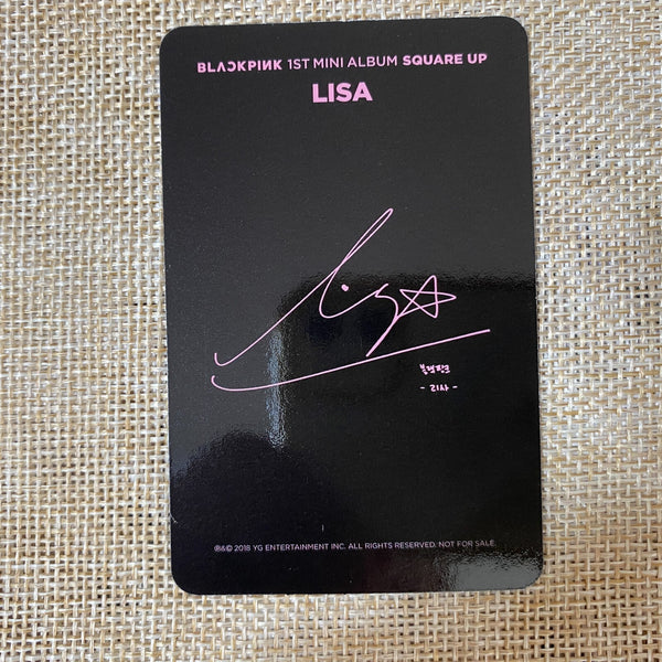 BLACKPINK LISA #4 [ SQUARE UP ] Official Photocard, 1st Mini Album / New / Gift