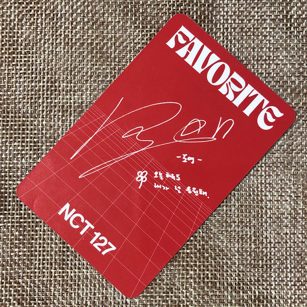 NCT 127 DOYOUNG [FAVORITE Repackage KIHNO Tragic] Official Photocard / Gift