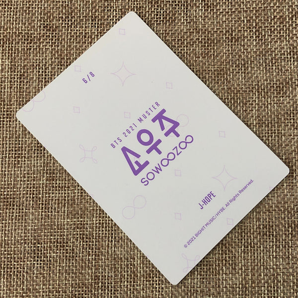 BTS J-HOPE 6/8 [ 2021 Muster SOWOOZOO ] Official Mini Photocard / New / Gift