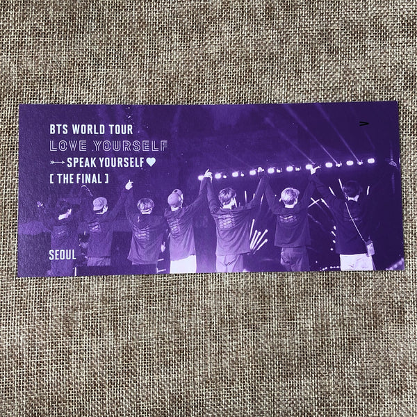 BTS V [Speak Yourself Seoul The Final DVD] Official Bookmark / New, Rare / Gift