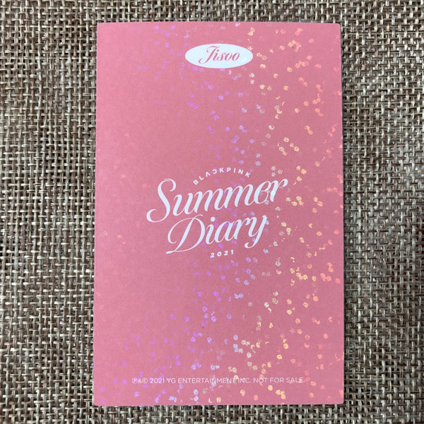BLACKPINK JISOO [ 2021 SUMMER DIARY ] Official Photocard / New / Gift