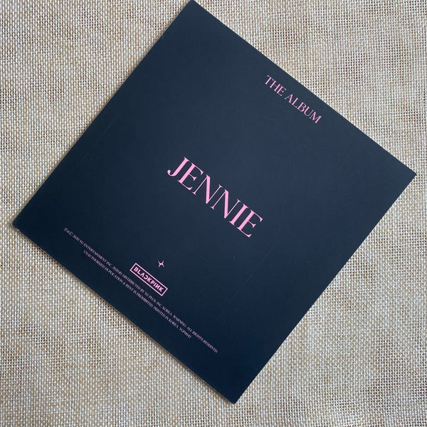 BLACKPINK JENNIE [THE ALBUM] Official Square Photocard Postcard, 15cm / Gift