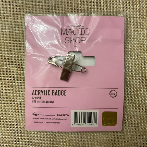 BTS J-HOPE [ MAGIC SHOP ] Acrylic Badge, Official Authentic Goods / New / Gift