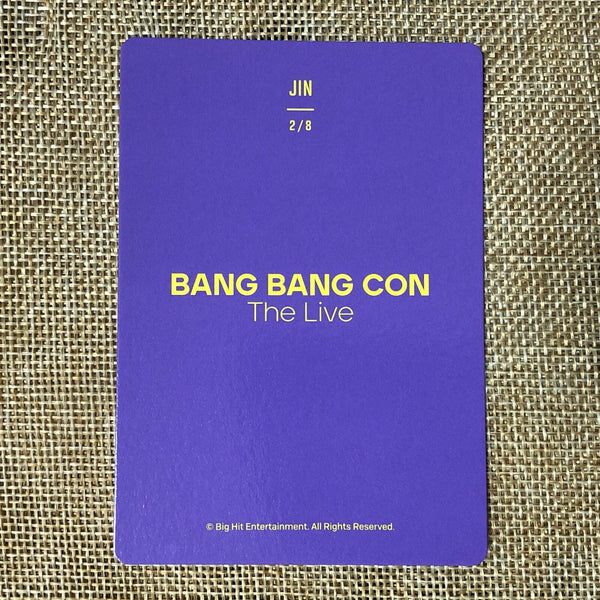 BTS JIN 2/8 [ BANG BANG CON The Live ] Official Mini Photocard / New / Gift