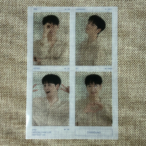 2PM CHANSUNG [HOTTEST 8th] Official Fanclub 4cut Film Photocard / New, Rare /+G