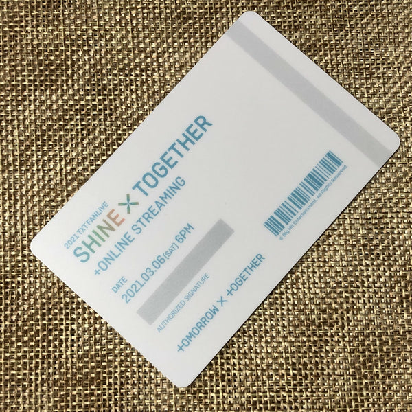 TXT GROUP [ 2021 Shine Together Fanlive ] Official Card Ticket / New / Gift