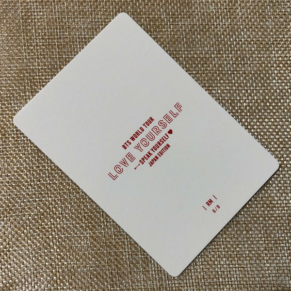 BTS RM 6/8 [Speak Yourself World Tour Japan] Official Mini Photocard / Gift